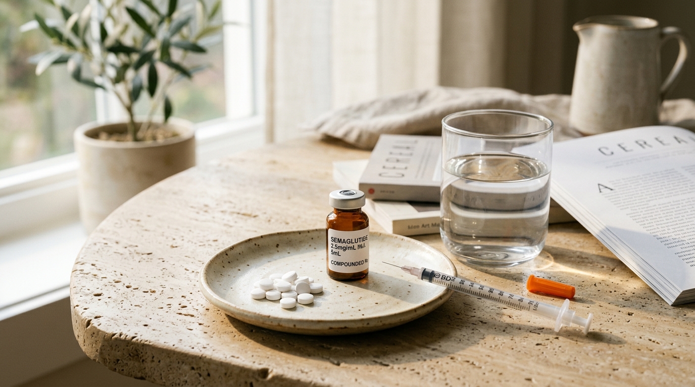 Sublingual dissolvable peptide tablets compared to weekly subcutaneous injection vial