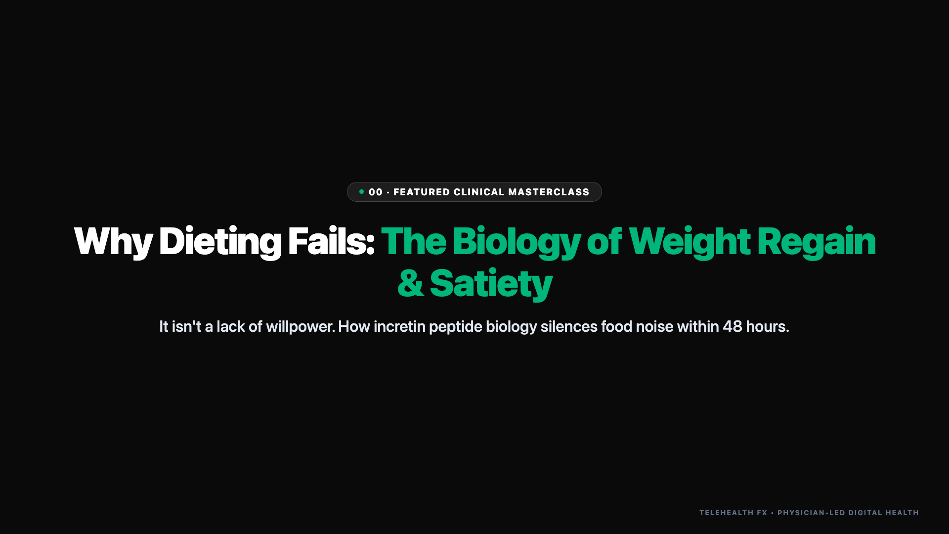Why Dieting Fails: The Biology of Weight Regain