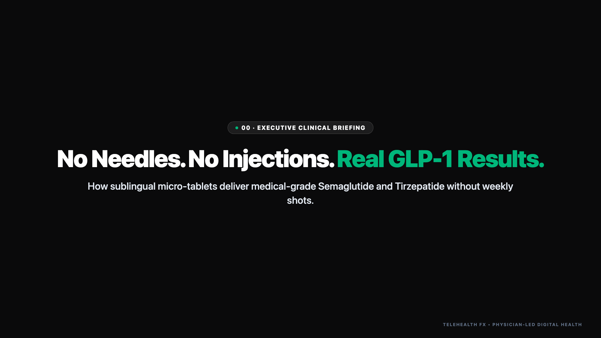 The Needle-Free Sublingual GLP-1 Breakthrough