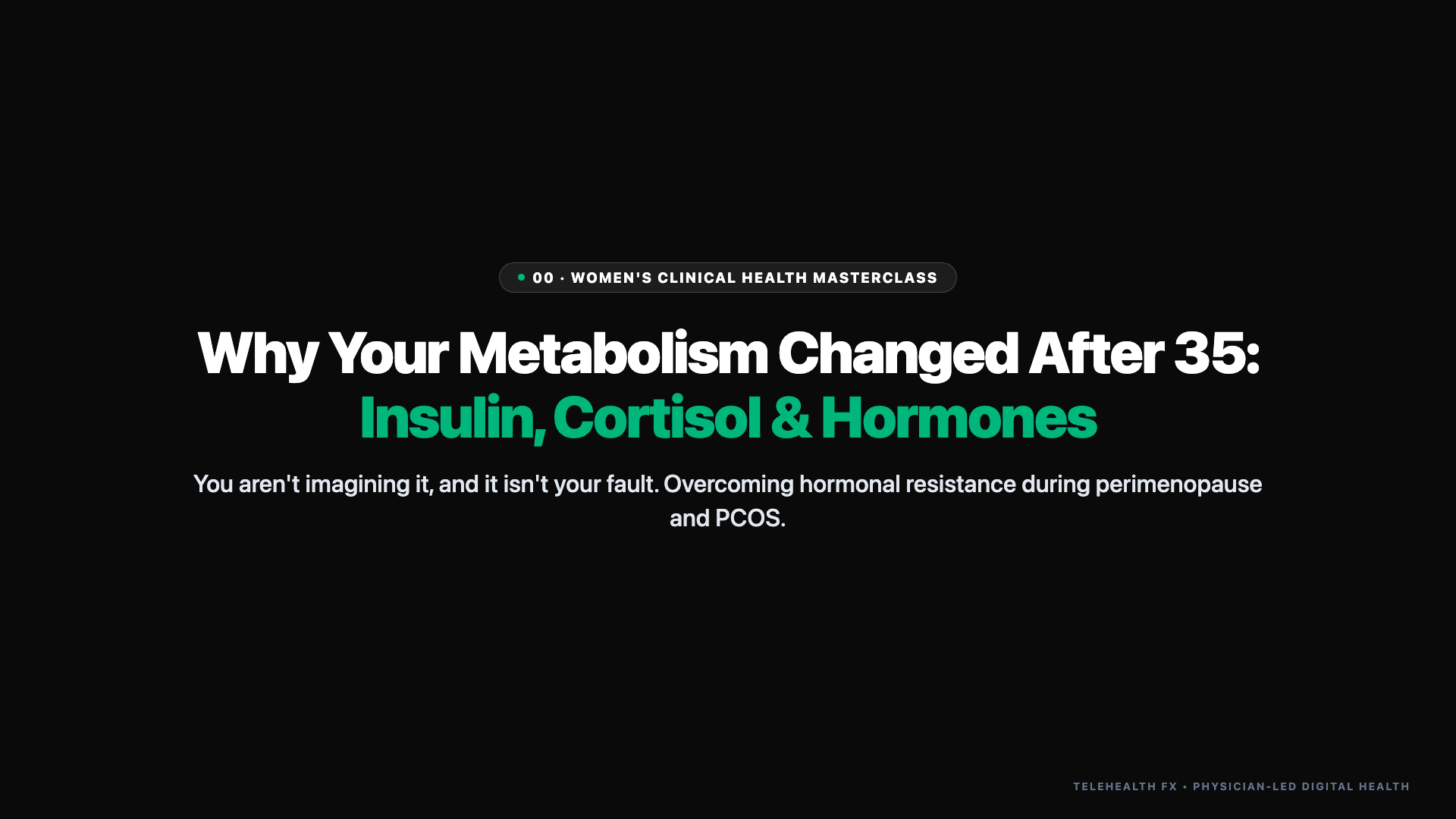 Women's Hormonal Weight Loss, PCOS & Perimenopause